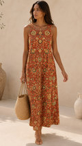 Victoria | Vestido maxi estampado