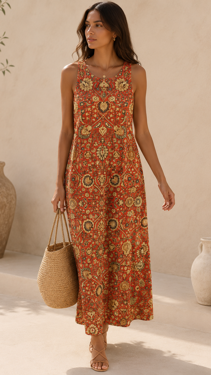 Victoria | Vestido maxi estampado