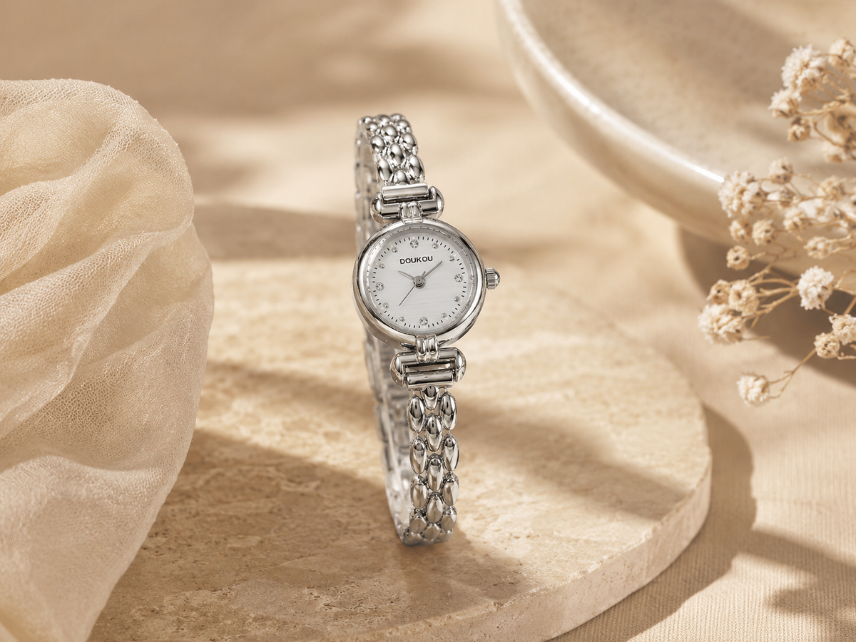 Celeste | Reloj joya plateado