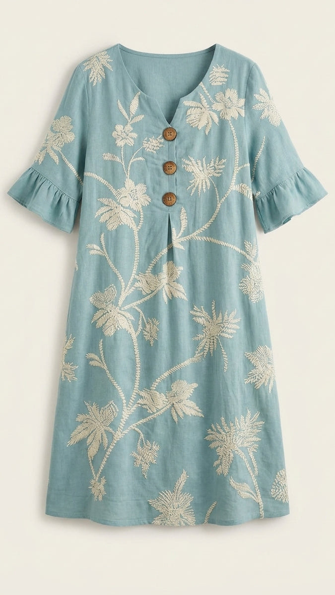 Amalia | Vestido floral con mangas acampanadas